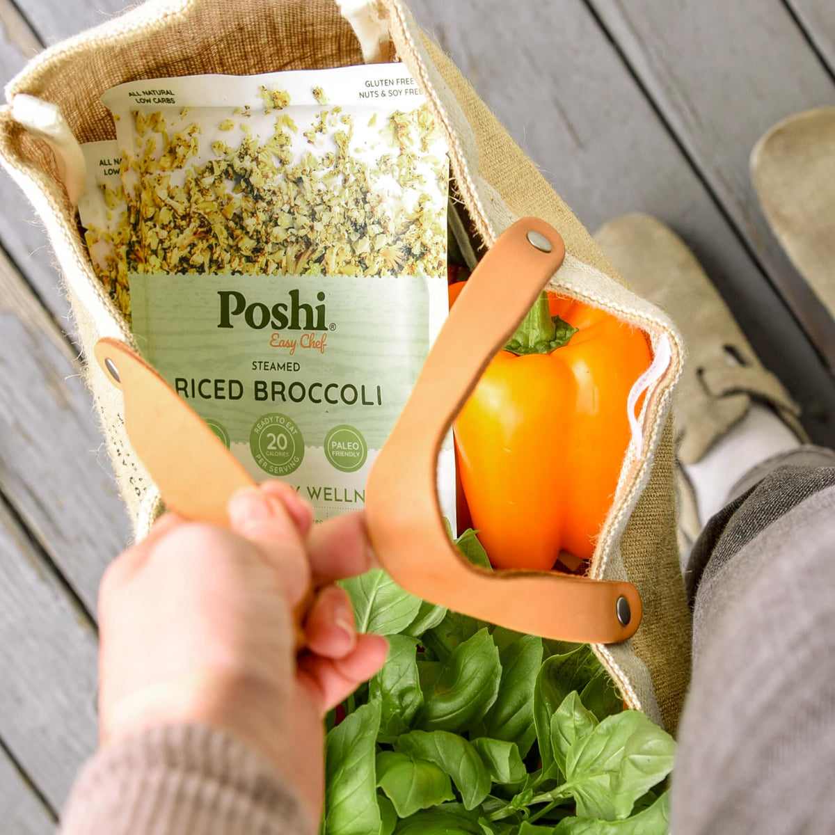POSHI Riced Broccoli – All-Natural, Ready-to-Eat, Low Carb + Low Calorie, Non-GMO, Gluten Free, 7oz (6 Pack)