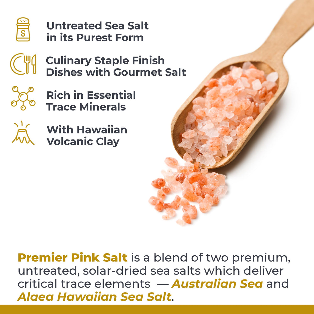 Premier Pink Salt - Hawaiian Red Alaea Sea Salt Blend | Unrefined & Additive-Free, 12 oz | Premier Research Labs