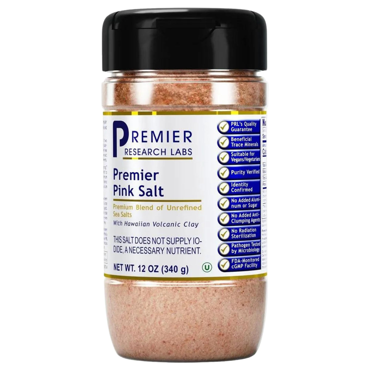 Premier Pink Salt - Hawaiian Red Alaea Sea Salt Blend | Unrefined & Additive-Free, 12 oz | Premier Research Labs