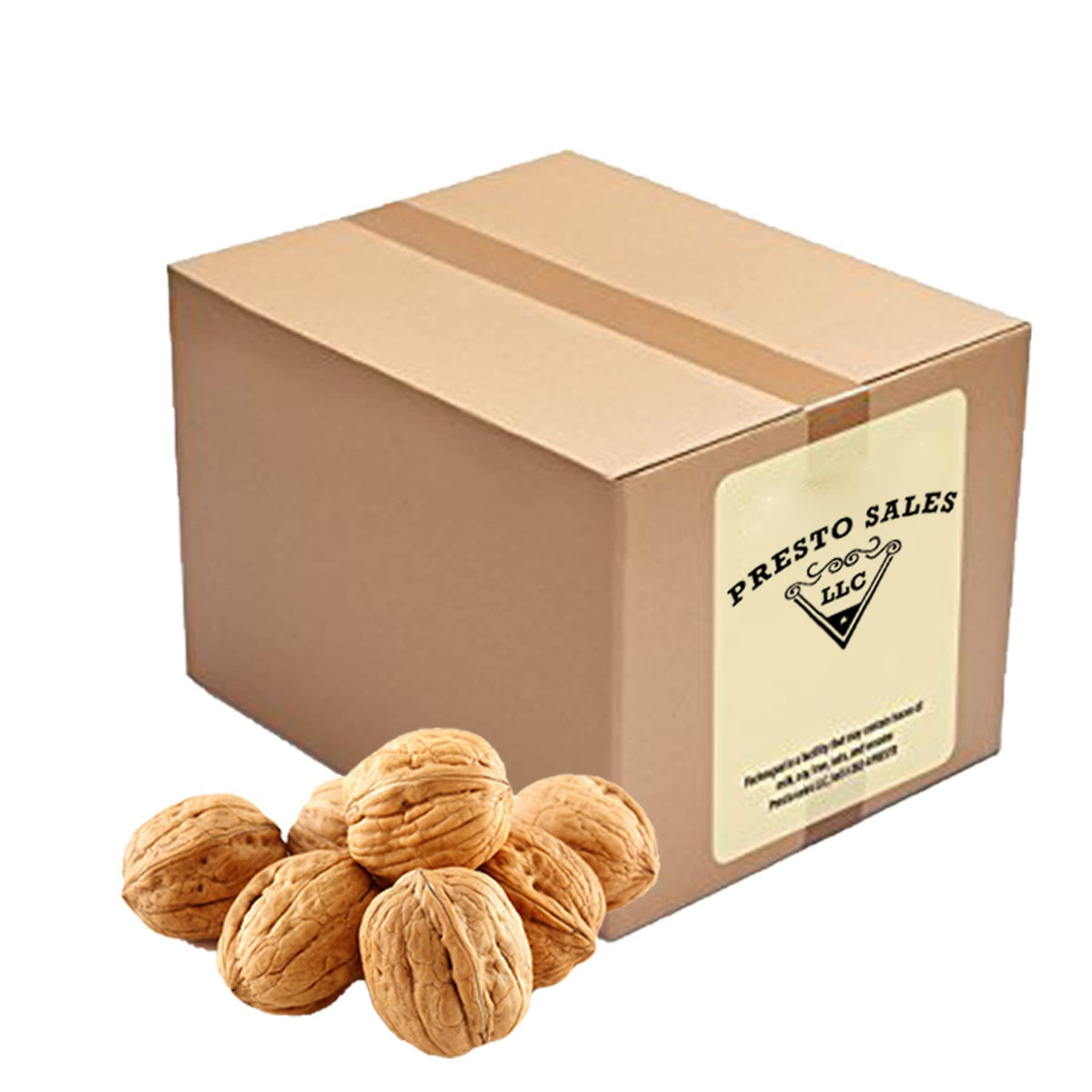 Presto Sales Walnuts in Shell – Hartley Choice, Low-Carb & High-Protein, 5 lb Box