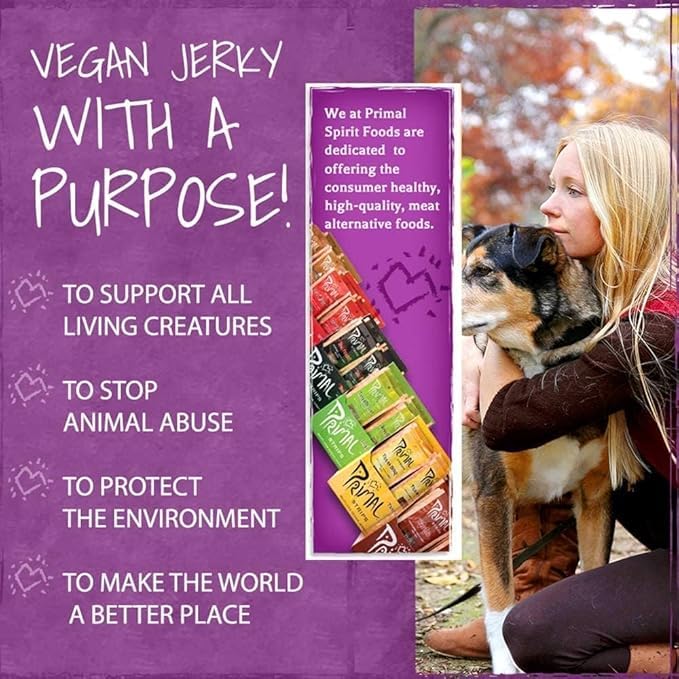 Primal Spirit Vegan Jerky Sampler Pack – 10g Plant-Based Protein, Non-GMO
