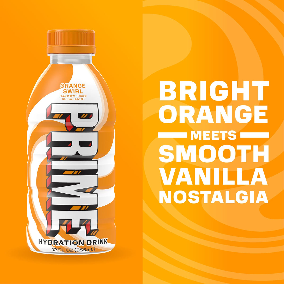PRIME Hydration Ice Pop & Orange Swirl — Electrolyte Drink with Coconut Water, Zero Added Sugar, 12 Fl Oz 24 Pack
