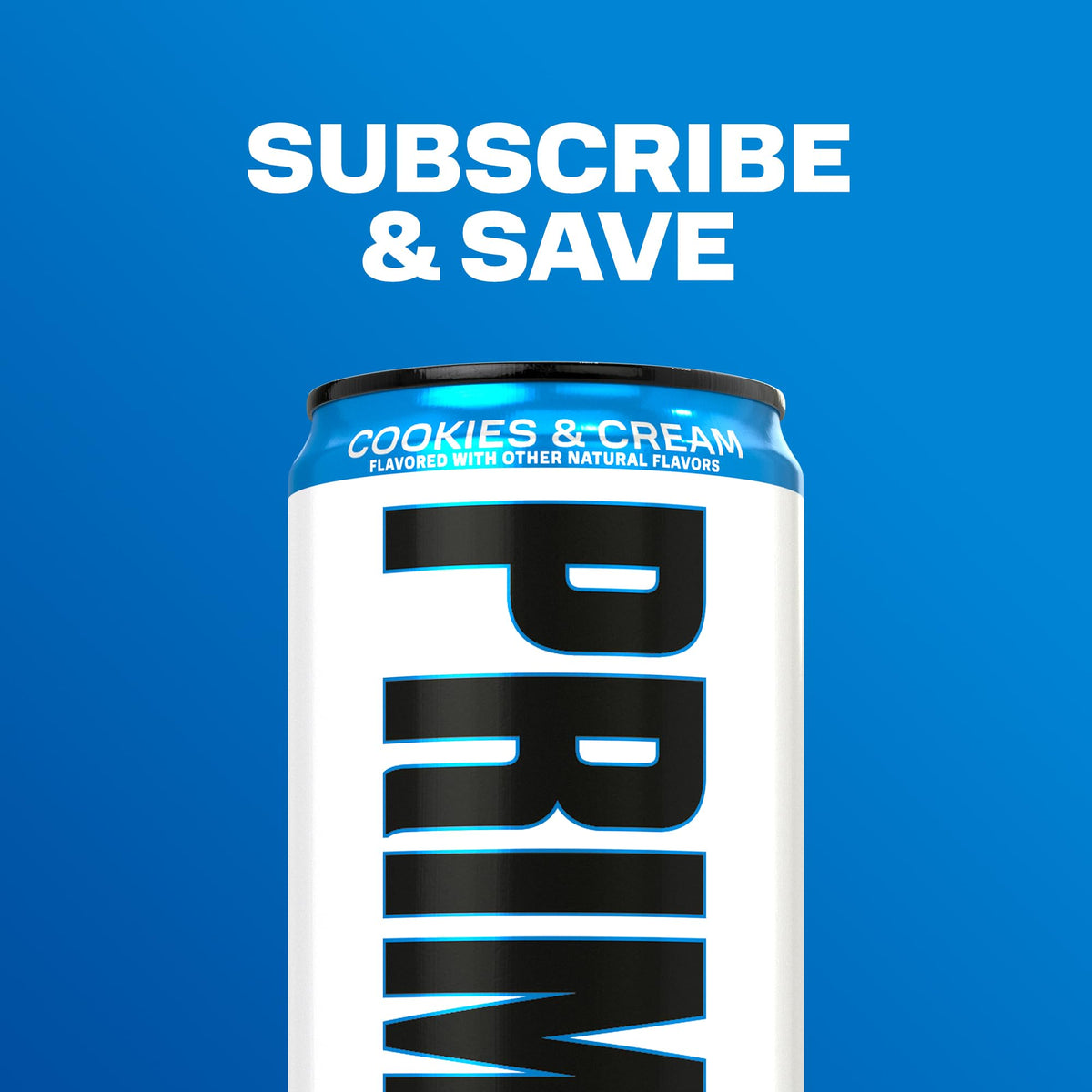PRIME Shakes Cookies & Cream – 32g Protein Ready-to-Drink, Lactose-Free, Low Sugar, 11oz Can, 12 Pack