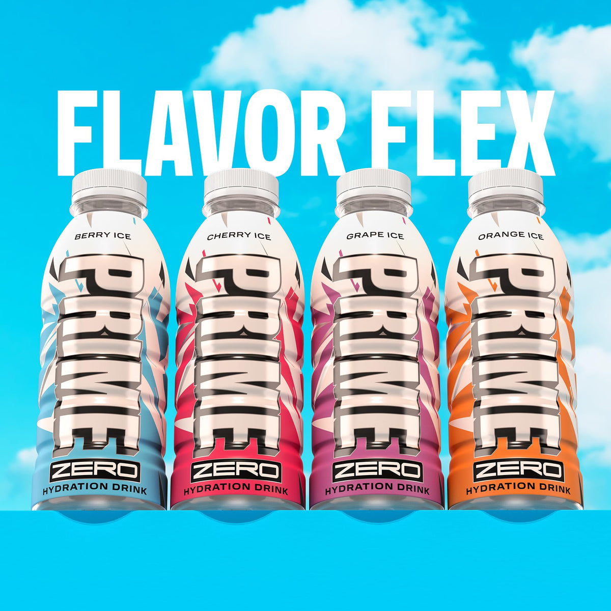 PRIME ZERO GRAPE ICE — Sugar Free Electrolyte Drink, 16.9oz, 12 Pack