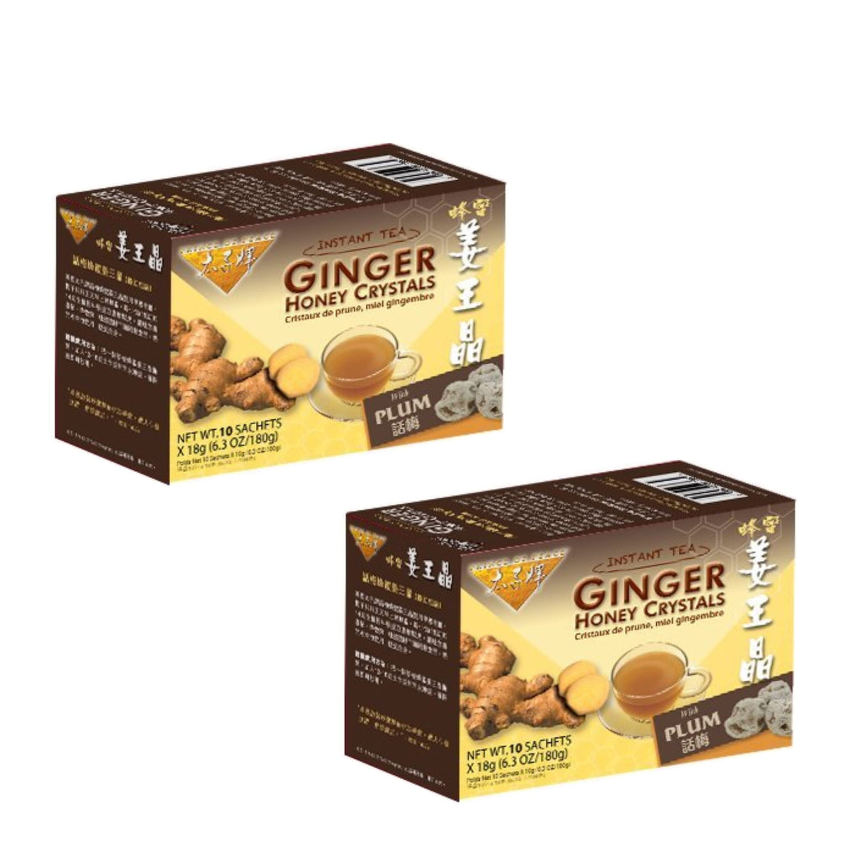Prince of Peace Instant Ginger Honey Crystals – 2 Pack of 30 Sachets