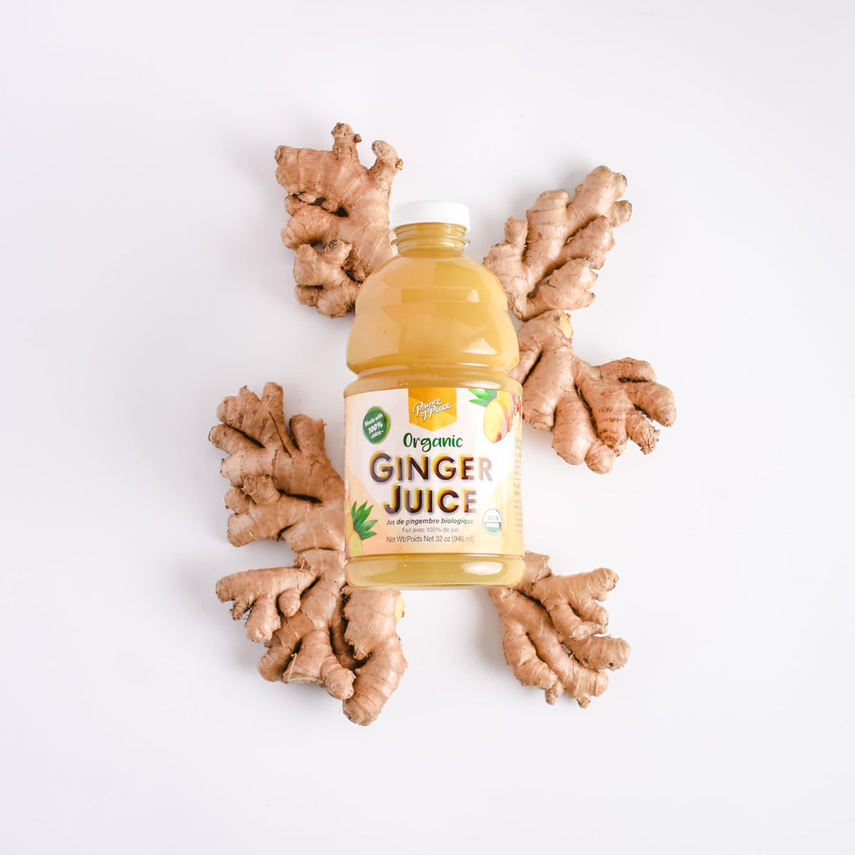 Prince Of Peace 99% Organic Ginger Juice – 32oz Bottles, Pack of 2, Non-Concentrate, Made in USA