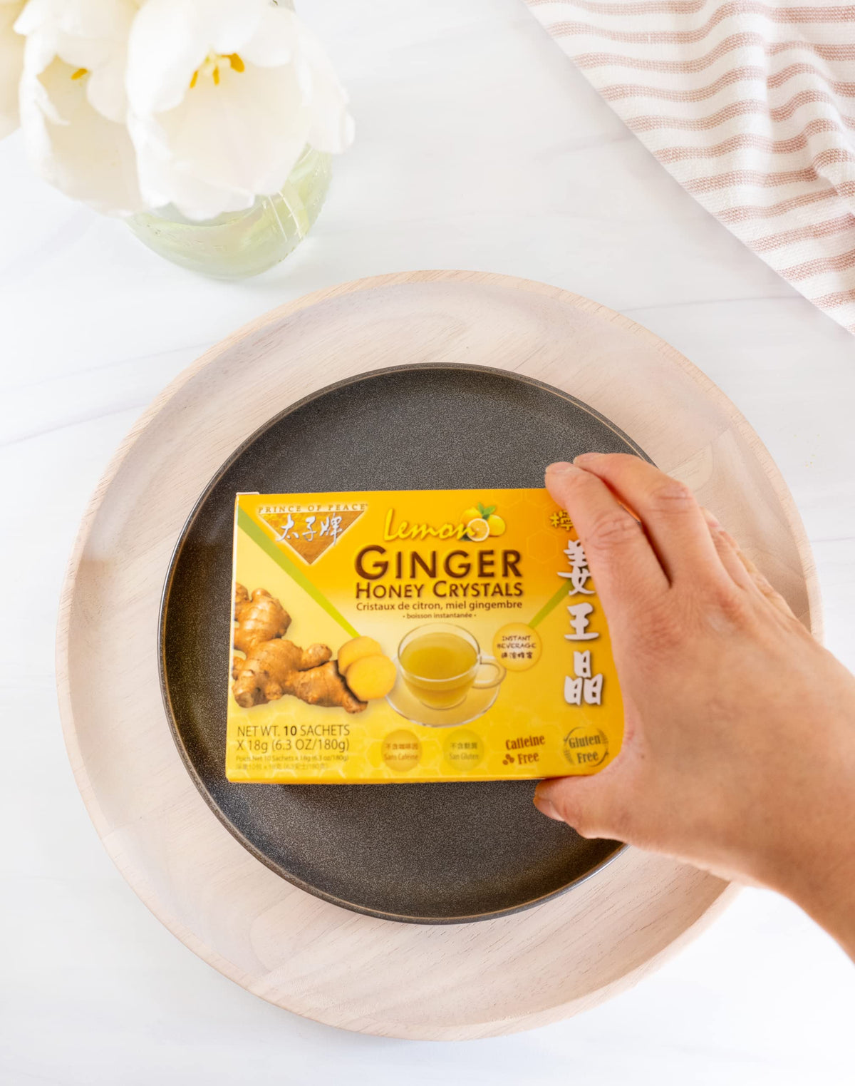 Prince Of Peace Instant Lemon Ginger Honey Crystals — 2 Pack of 30 Sachets