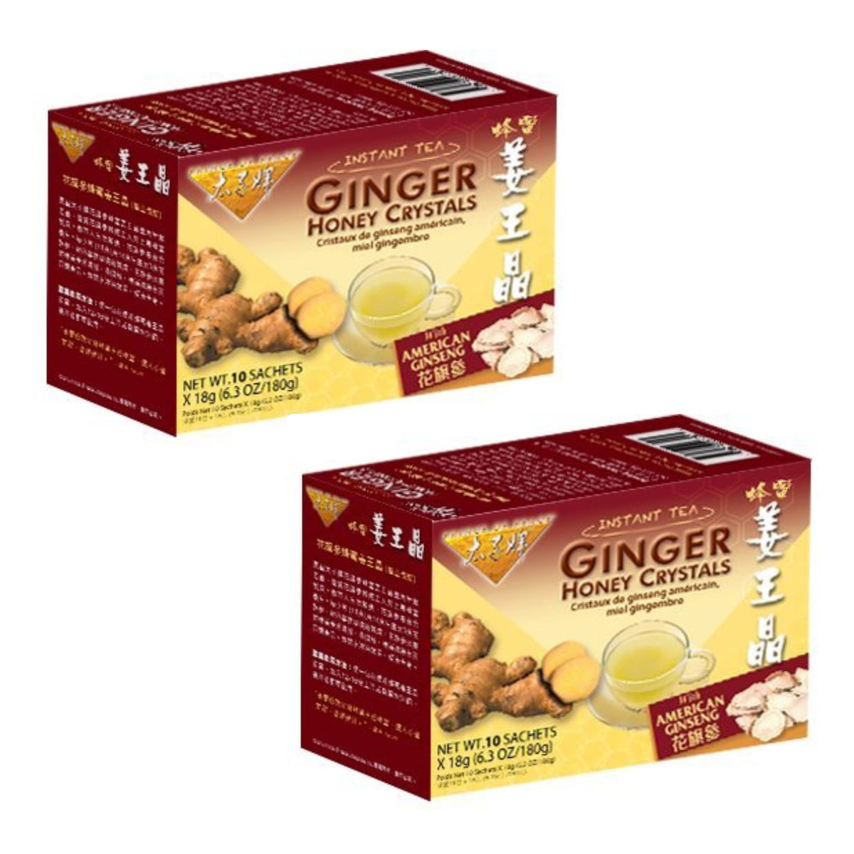 Prince of Peace Instant Ginger Honey Crystals – 2 Pack of 30 Sachets