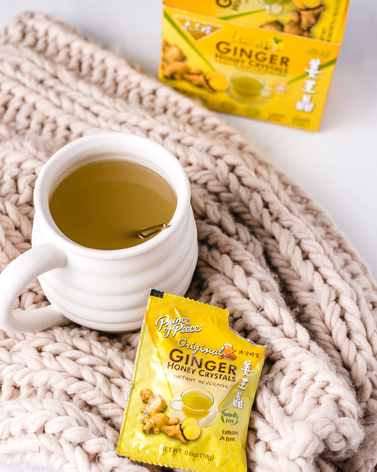 Prince Of Peace Instant Lemon Ginger Honey Crystals — 2 Pack of 30 Sachets