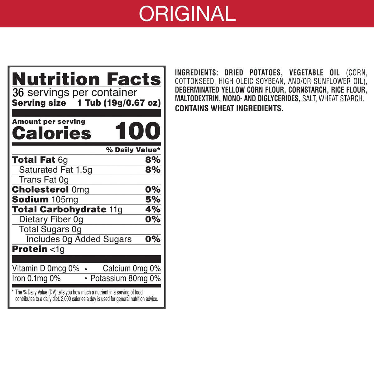 Pringles Original Potato Crisps Cups – On-the-Go Snack (36 Cups)