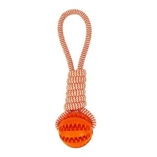 Rubber Ball Rope Chew Toy