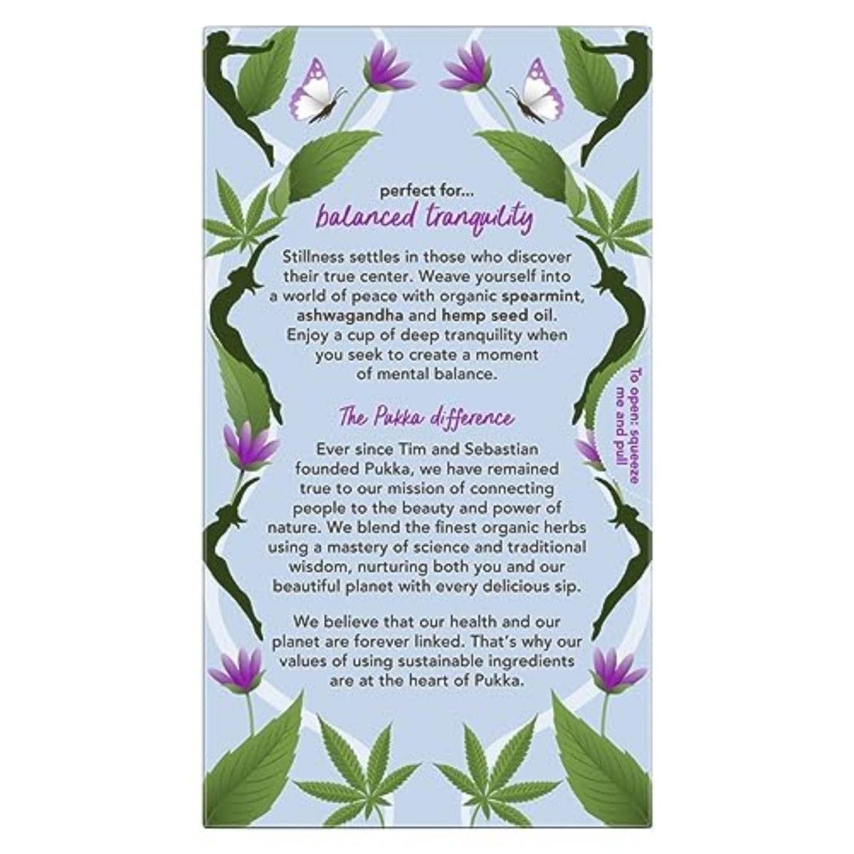 Pukka Peace Organic Herbal Tea Bags – Caffeine-Free with Spearmint, Ashwagandha & Hemp Seed Oil | 80 Bags (4x20)