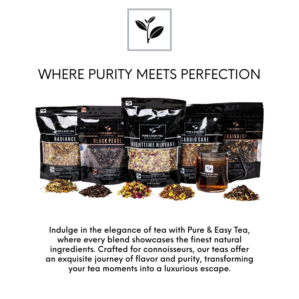Pure And Easy Tea Cardio Care – Caffeine-Free Herbal Heart & Circulatory Support Tea (100g)