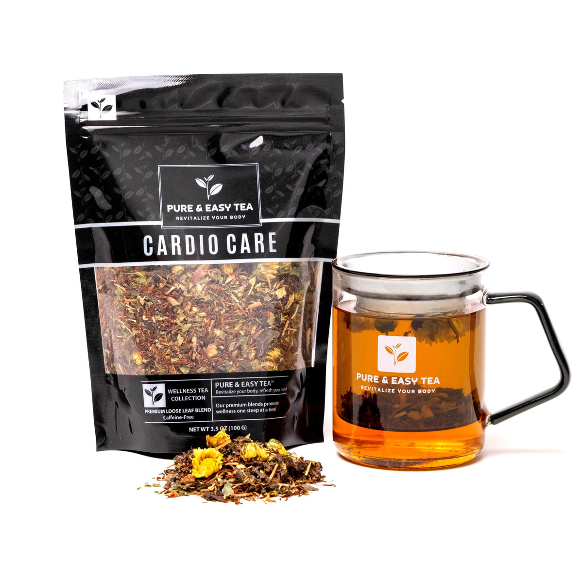 Pure And Easy Tea Cardio Care – Caffeine-Free Herbal Heart & Circulatory Support Tea (100g)
