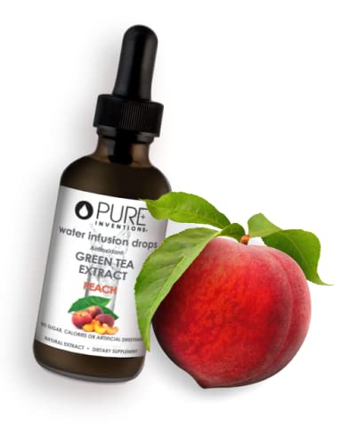 Pure Inventions Water Enhancer Drops – Green Tea Peach (30 Servings) | Antioxidants, Electrolytes, Sugar-Free