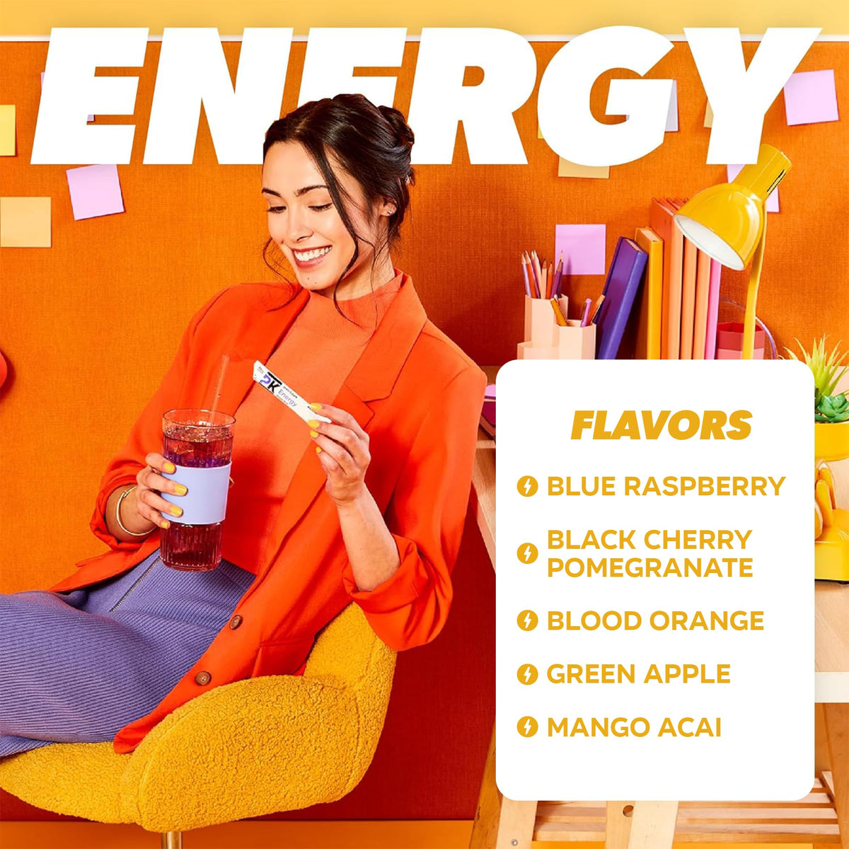 Pure Kick Ultimate Variety Pack - 9 Flavors Hydration & Energy Drink Packets (Sugar Free)