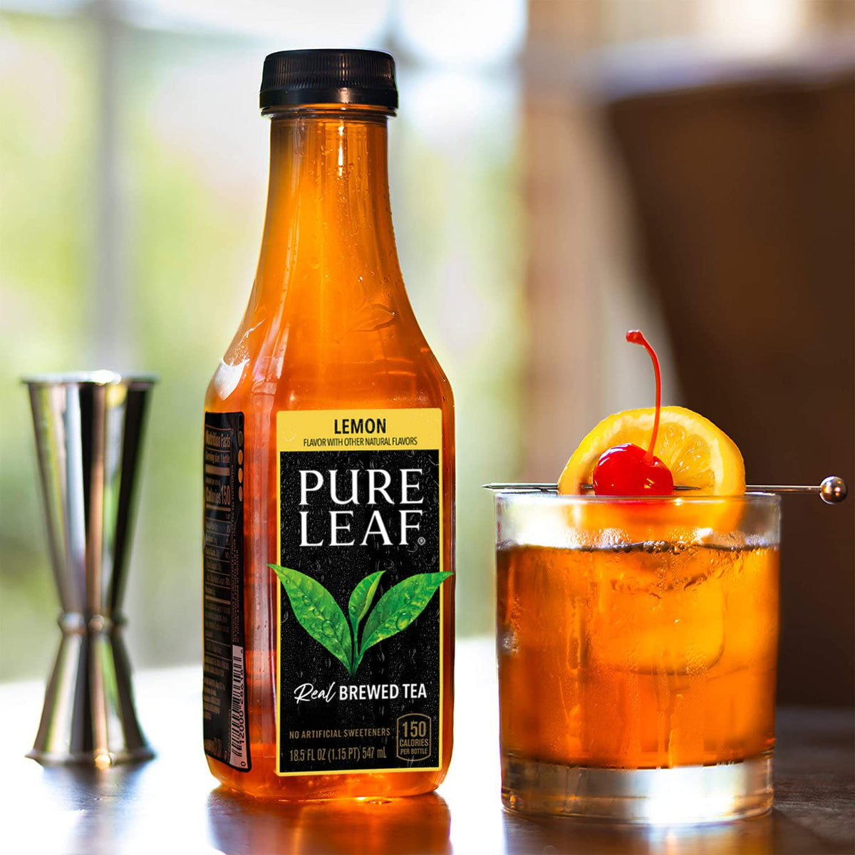 Pure Leaf Iced Tea: Sweetened Lemon, Real Brewed Tea, 18.5 oz Bottles (12-Pack)