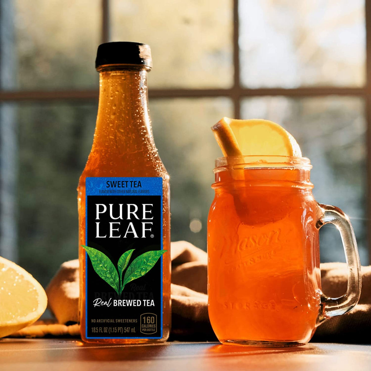 Pure Leaf Iced Tea – Real Brewed Sweet Tea, 18.5 fl oz Bottles, Pack of 12