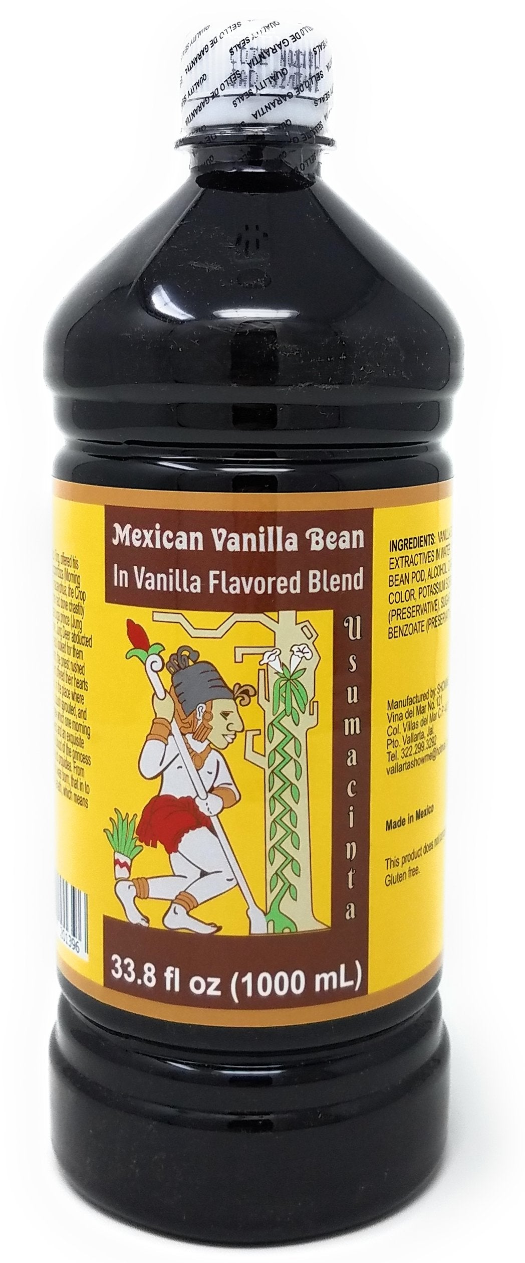Usumacinta Mexican Vanilla Amber – 33.8 oz (1000 ml) Pure Vanilla Blend