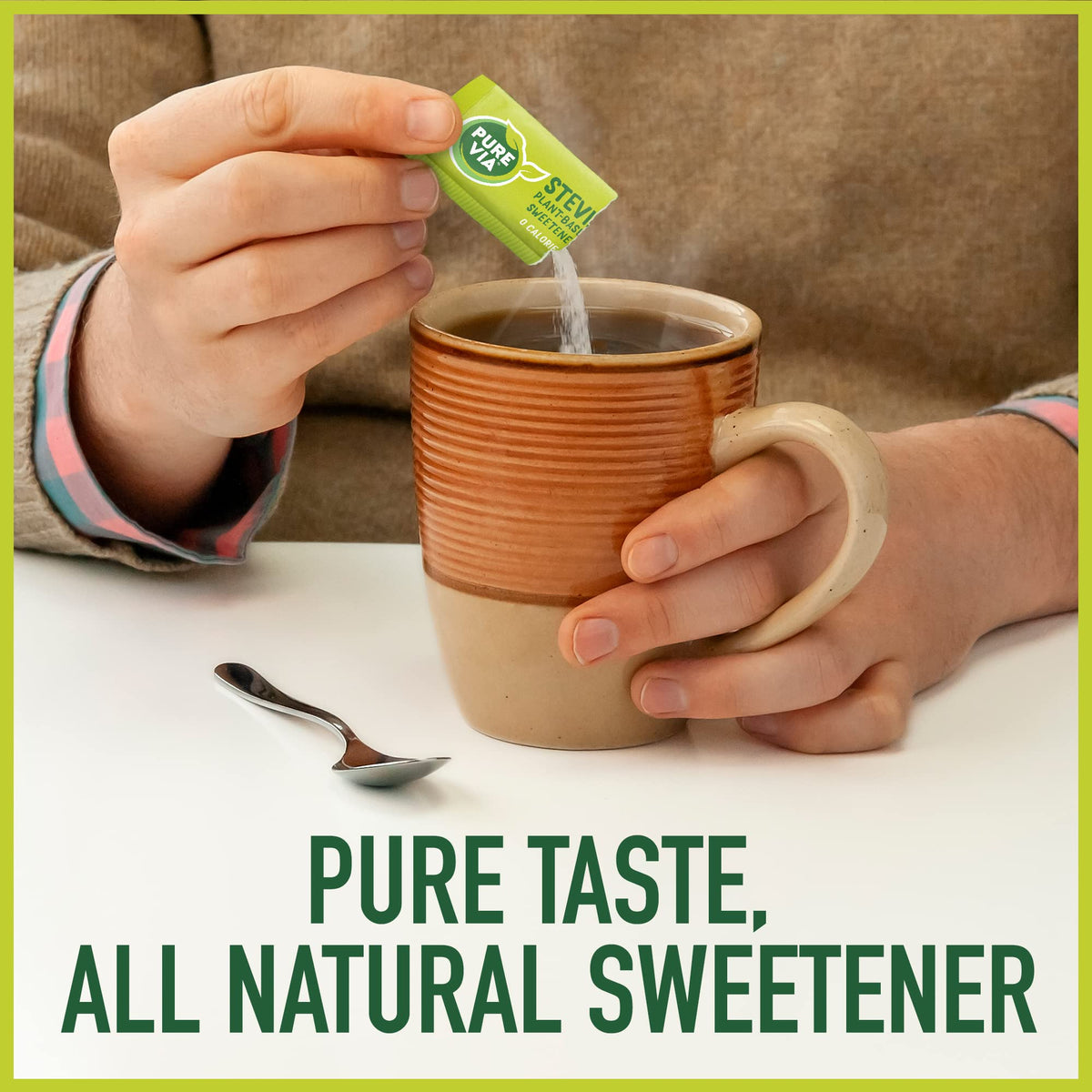 Pure Via Stevia Packets – 1,000 Count, Zero-Calorie Non-GMO Sugar Substitute