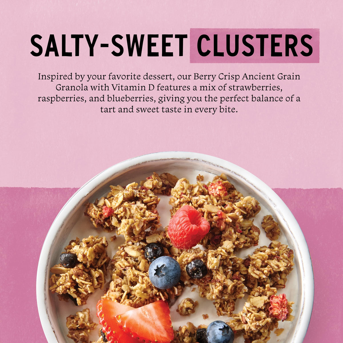 Purely Elizabeth Berry Crisp Granola with Vitamin D – Gluten-Free & Non-GMO