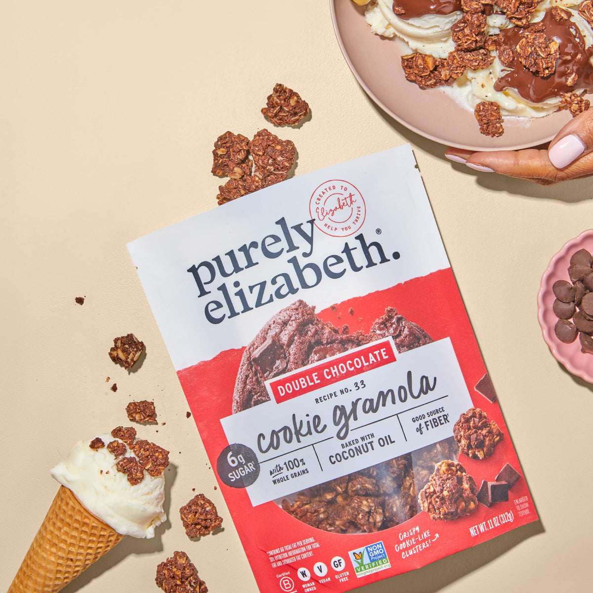 Purely Elizabeth Cookie Granola Variety Pack - 11 oz Bags (3 Pack)