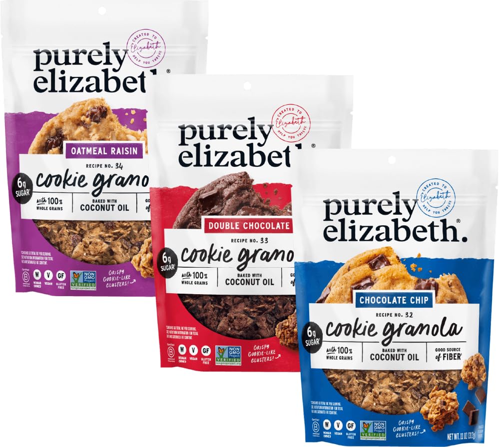 Purely Elizabeth Cookie Granola Variety Pack - 11 oz Bags (3 Pack)