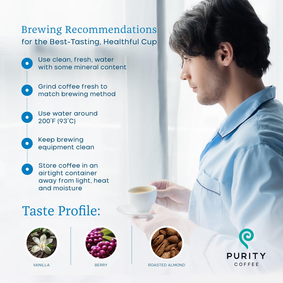 Purity Coffee BALANCE 2/3 Decaf K-Pod Capsules – 12ct Box | Organic & Regenerative