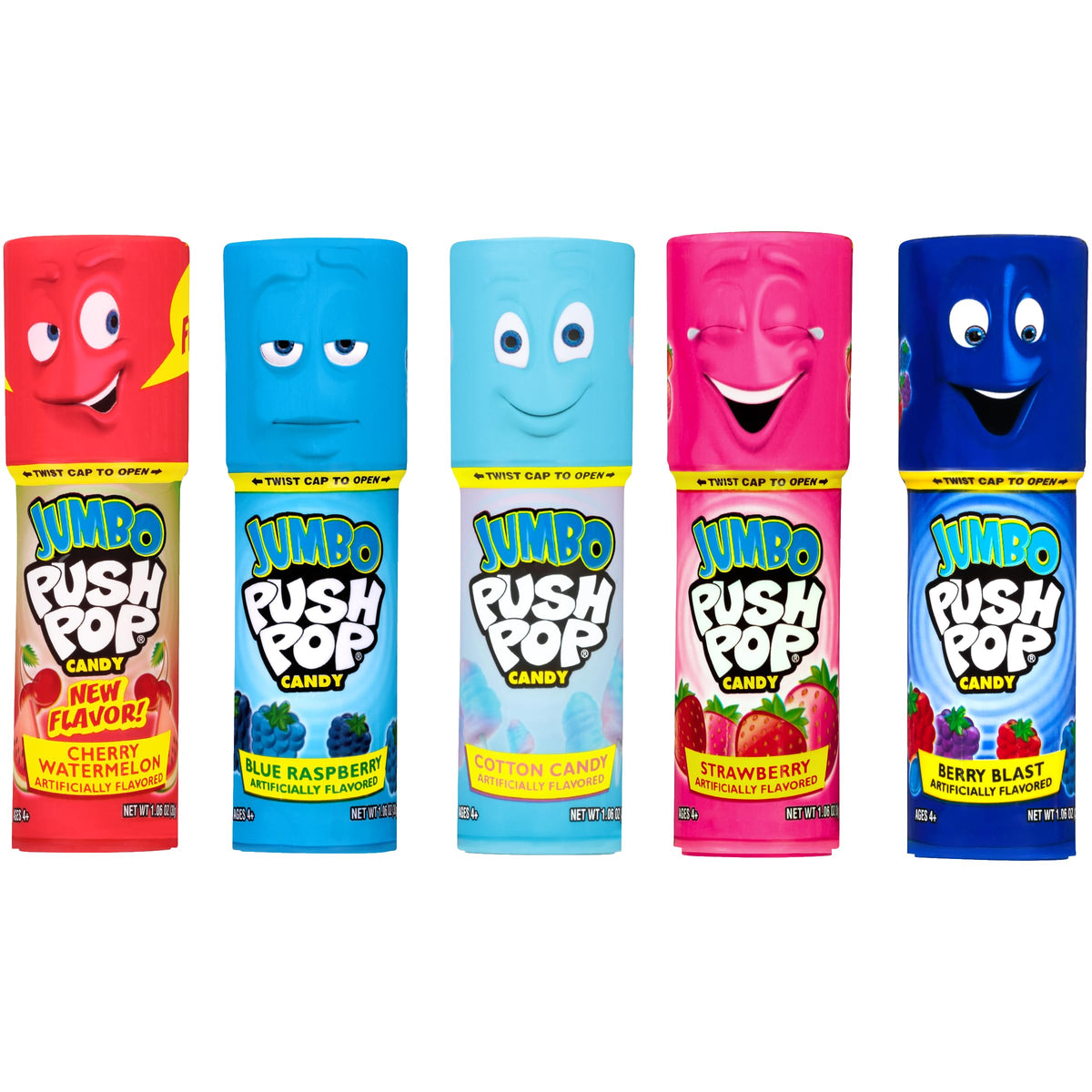 Push Pop Jumbo Lollipops Bulk Pack – 18 Assorted Flavors for Parties