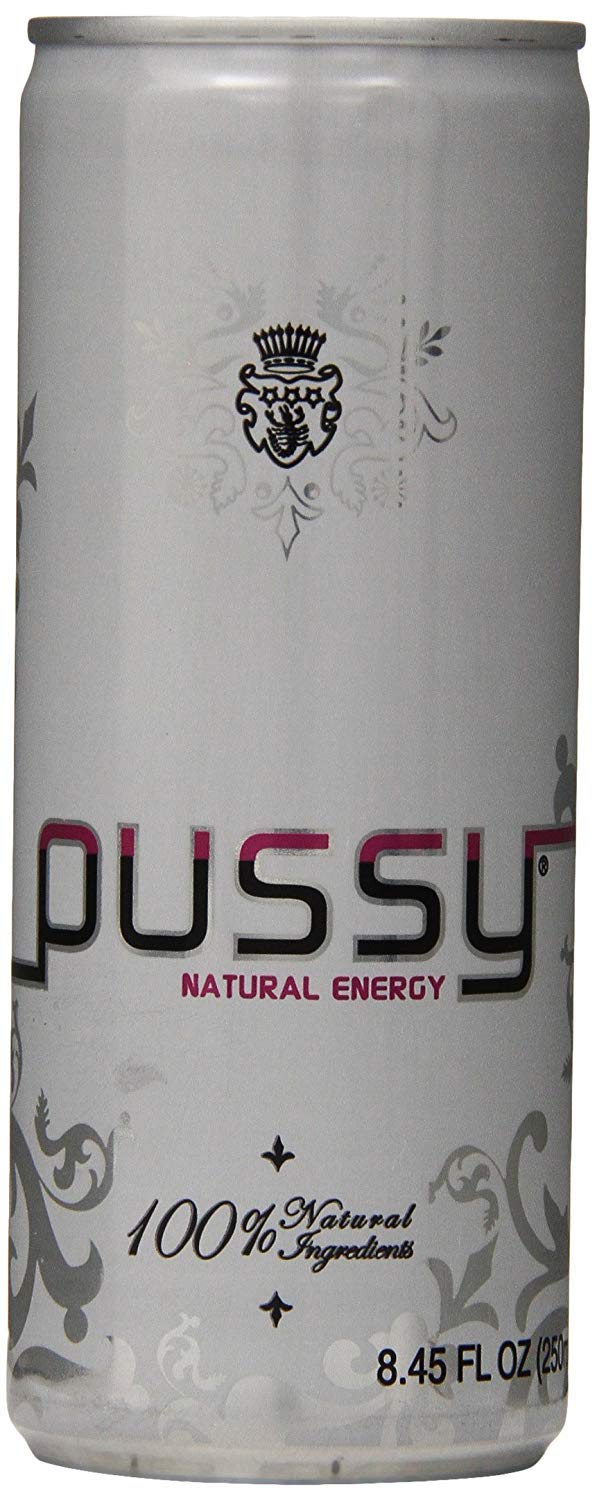 Pussy Natural Energy Drink 12 Pack – 12 x 8.4 oz Cans, 100% Natural Ingredients