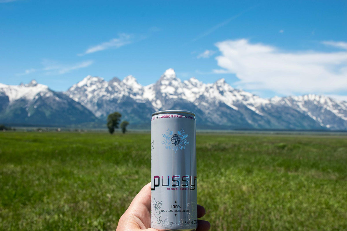 Pussy Natural Energy Drink 12 Pack – 12 x 8.4 oz Cans, 100% Natural Ingredients