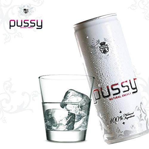 Pussy Natural Energy Drink 12 Pack – 12 x 8.4 oz Cans, 100% Natural Ingredients