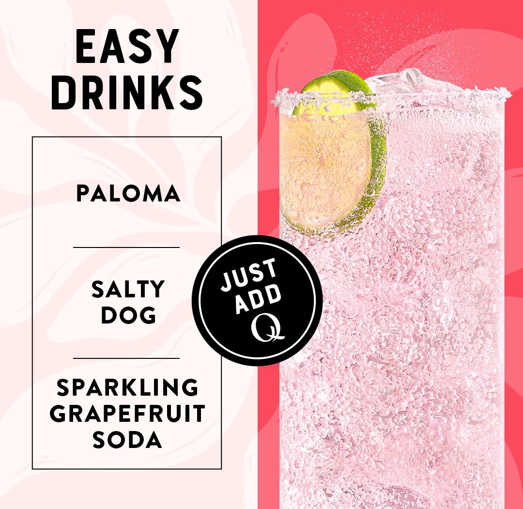 Q MIXERS Q SPARKLING GRAPEFRUIT – Real Grapefruit, Less Sweet, Bold Fizz for Cocktails & Mocktails | 7.5 oz Cans, Pack of 24