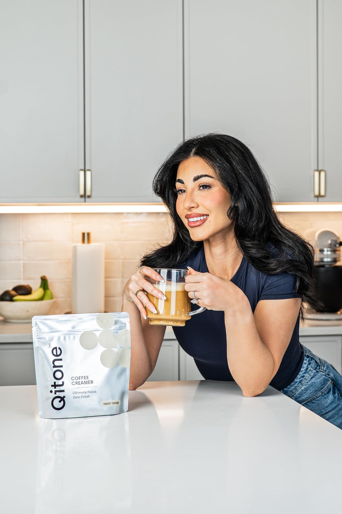 Qitone Keto Coffee Creamer Ketone Powder | Clean Energy & Focus | 0 Sugar