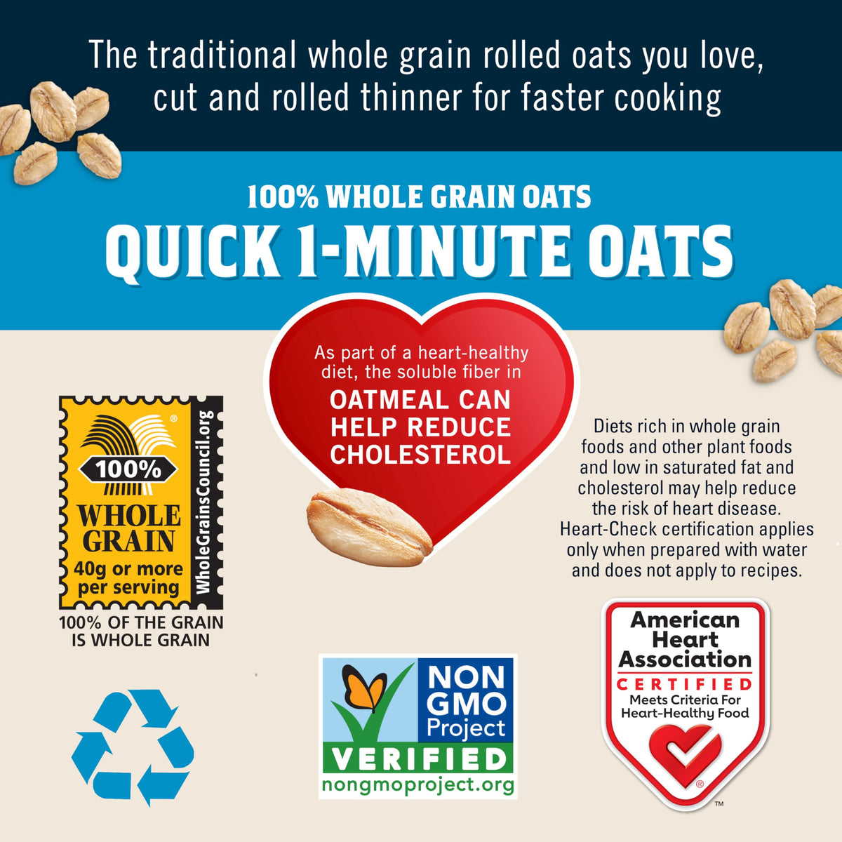 Quaker Organic Quick Cook Oatmeal – 24 oz x 4 Pack | Non-GMO & USDA Organic