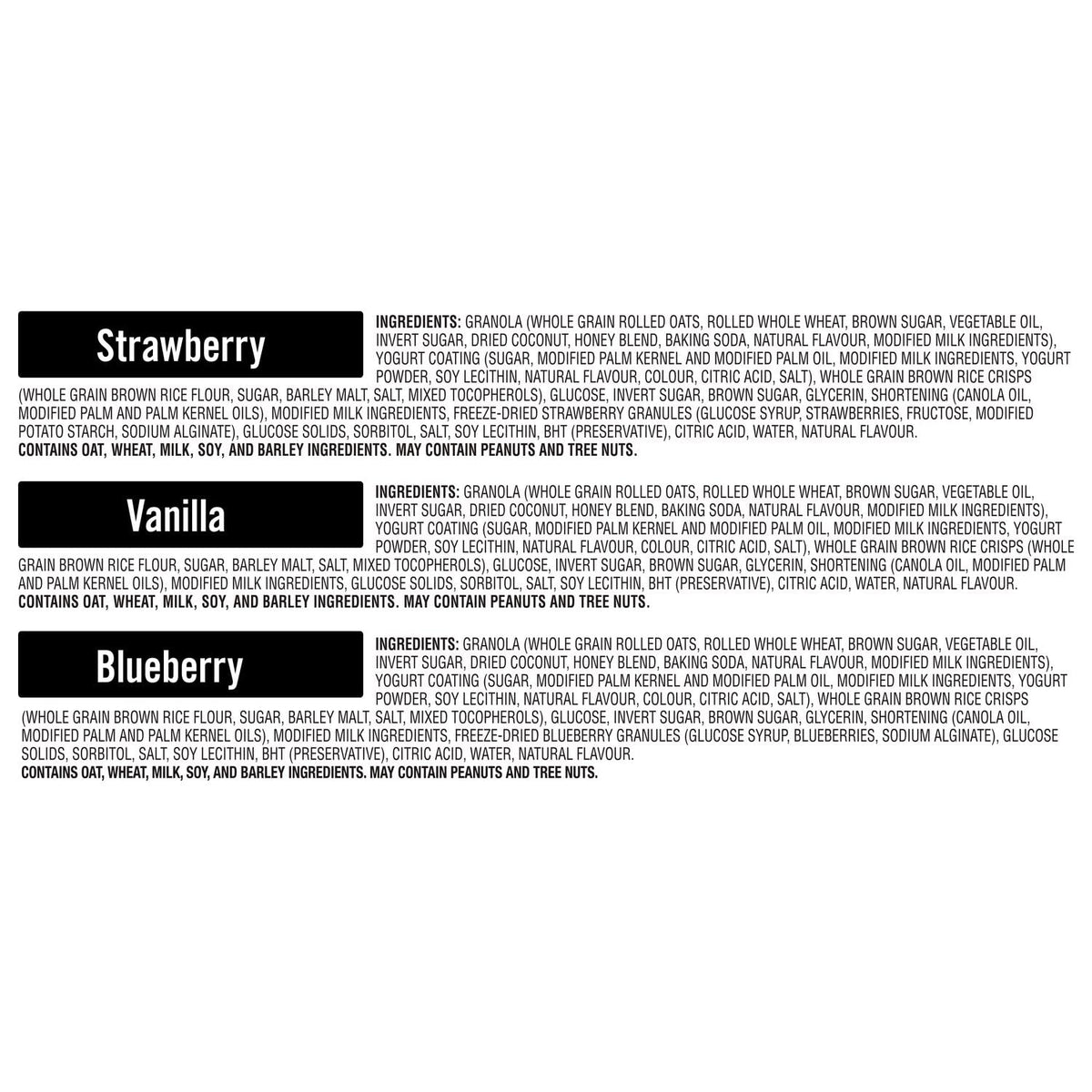 Quaker Yogurt Granola Bars – Strawberry, Vanilla & Blueberry Variety Pack (30 ct)