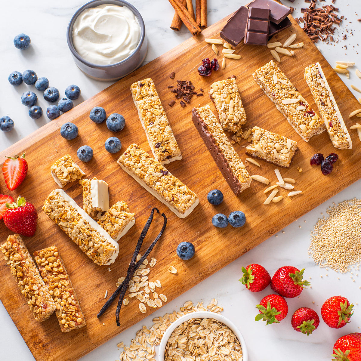 Quaker Yogurt Granola Bars – Strawberry, Vanilla & Blueberry Variety Pack (30 ct)