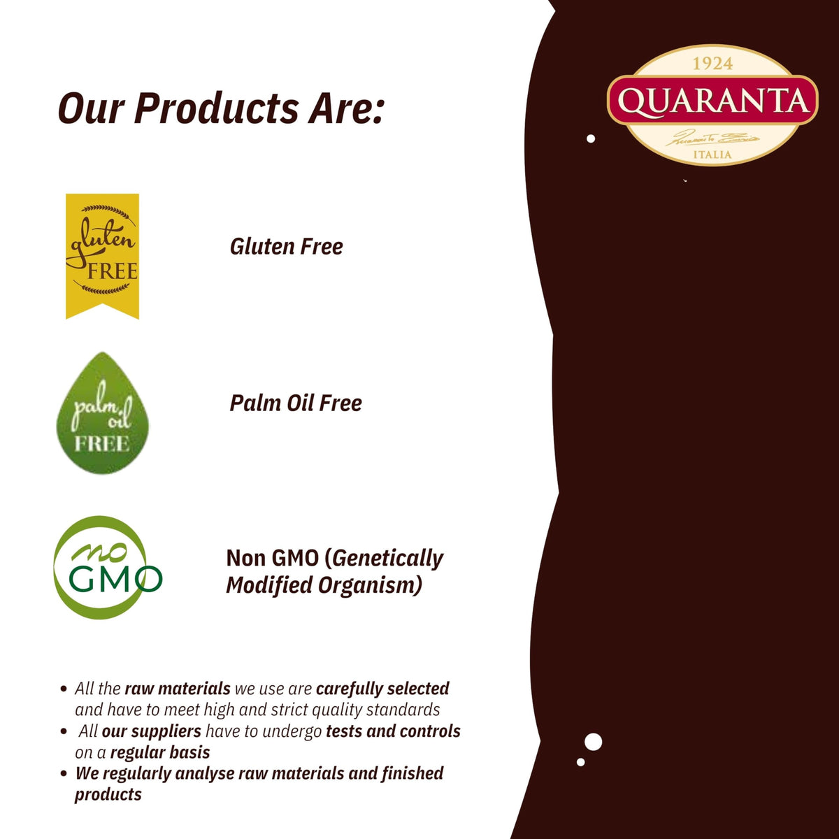 Quaranta Italian Nougat Traditional 5 Pack – Soft Torrone Bars with Pistachio, Almond & Hazelnut – Gluten-Free, GMO-Free, Palm Oil-Free