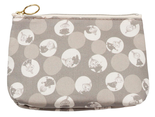 Quarter Report (Moomin) Moomin Basic Pouch Polka Dot Little My Taupe Approx. W 5.9 x H 4.1 x D 1.8 inches (15 x 10.5 x 4.5 cm) Cosmetics Cosmetic Pouch Women's (Zippered) [Made in Japan]