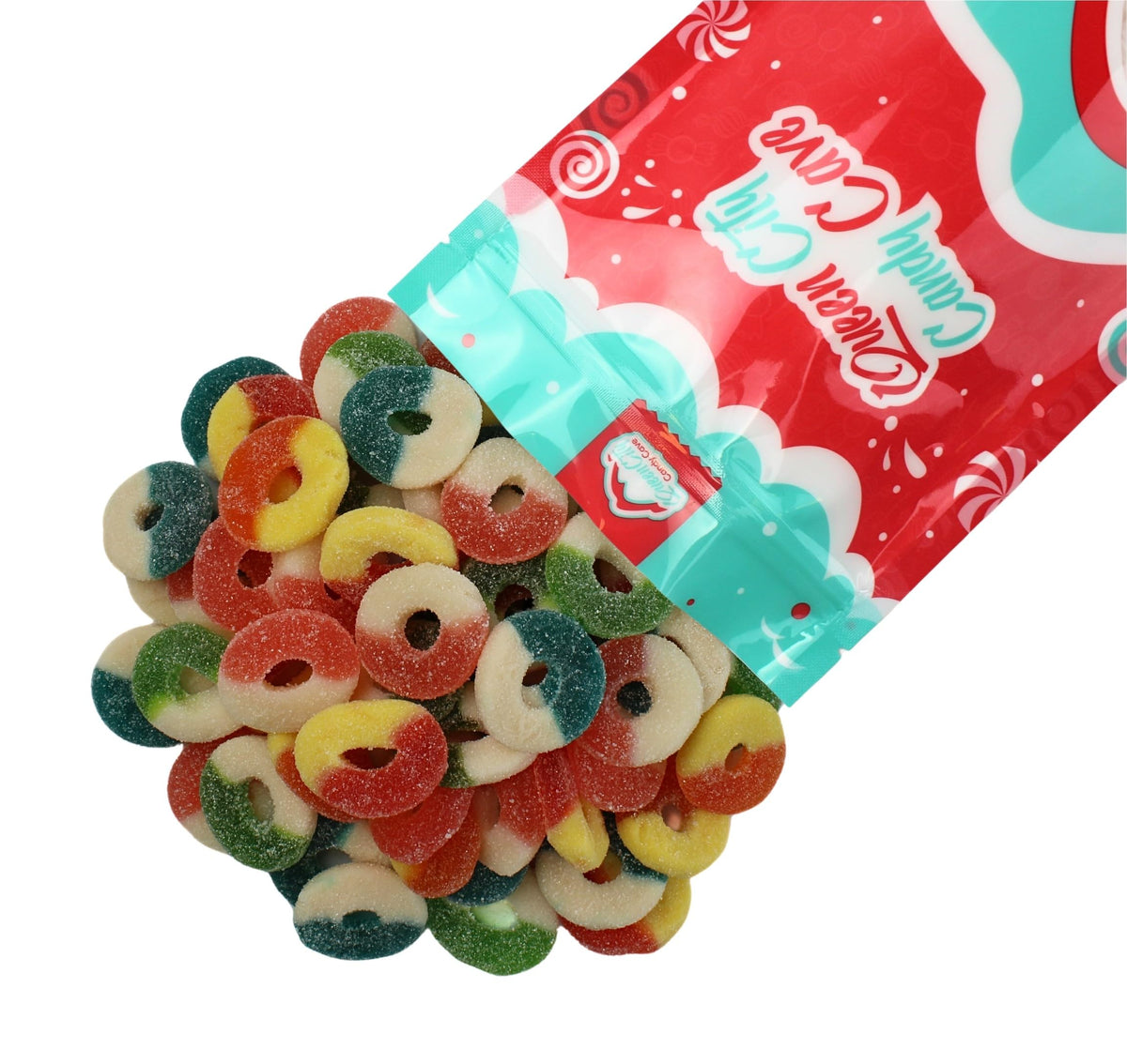 Queen City Candy Cave Assorted Gummy Rings – Bulk 3 lb, Soft Sugar-Dusted Gourmet Candy