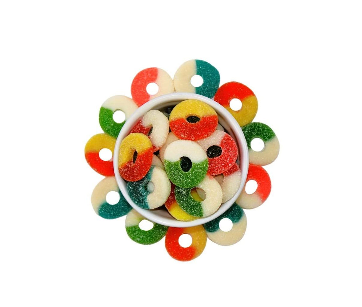 Queen City Candy Cave Assorted Gummy Rings – Bulk 3 lb, Soft Sugar-Dusted Gourmet Candy