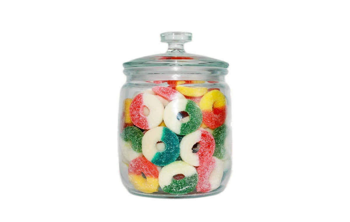 Queen City Candy Cave Assorted Gummy Rings – Bulk 3 lb, Soft Sugar-Dusted Gourmet Candy