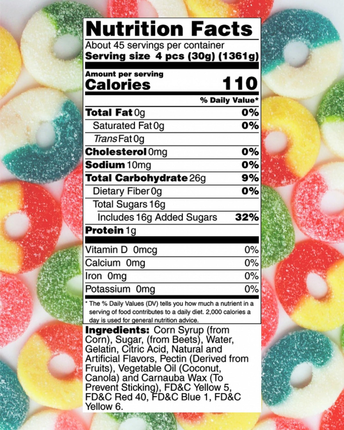 Queen City Candy Cave Assorted Gummy Rings – Bulk 3 lb, Soft Sugar-Dusted Gourmet Candy