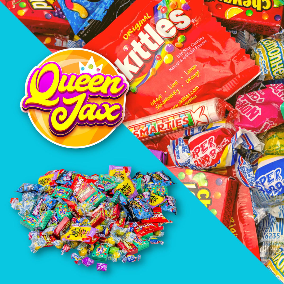 QUEEN JAX Pinata Candy Mix — 4 lb Assorted Candy Variety Pack, Individually Wrapped