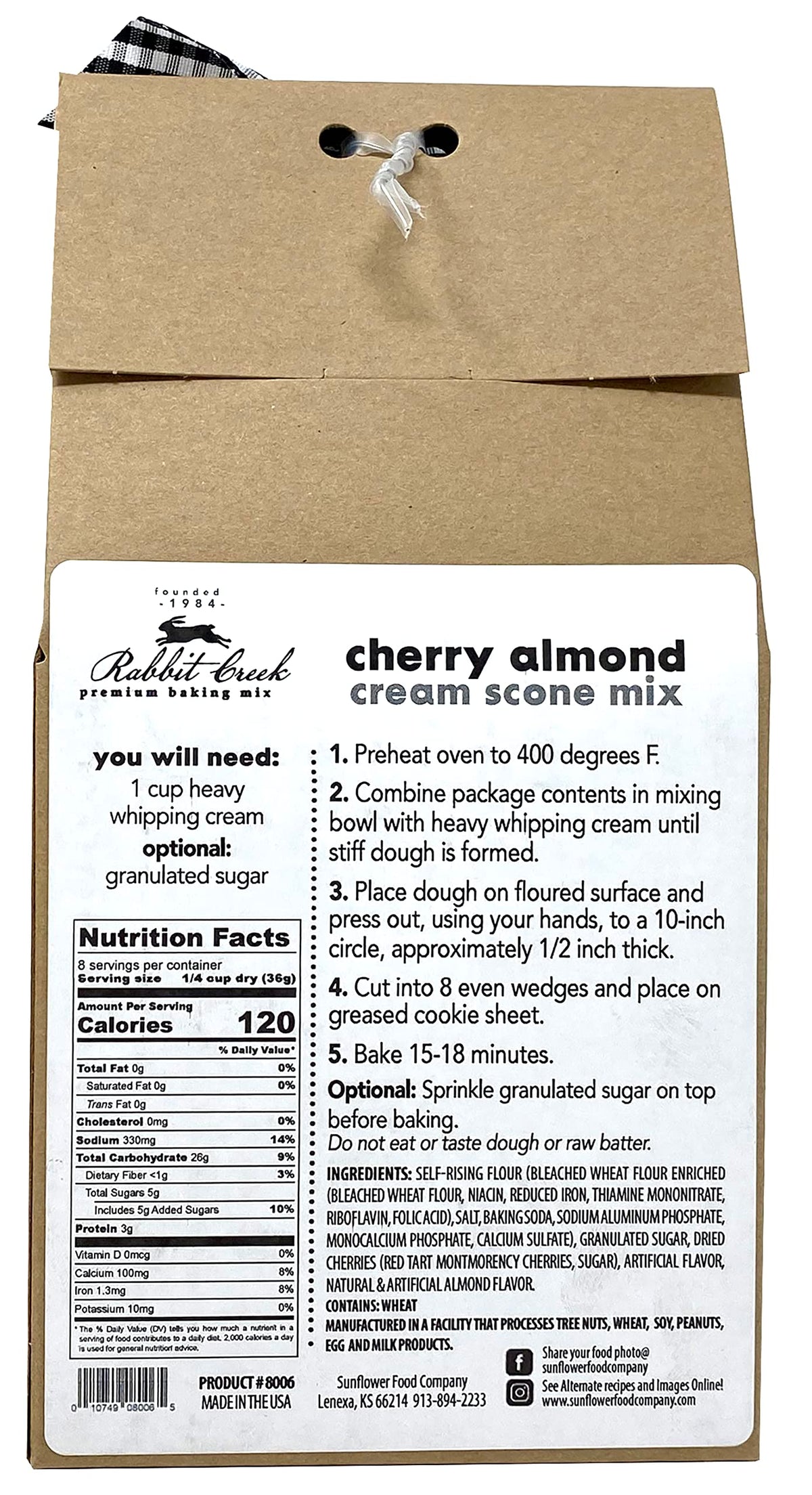 Rabbit Creek Scone Mix Variety Pack (Blueberry Cream & Cherry Almond Cream) – Easy, Quick Bake