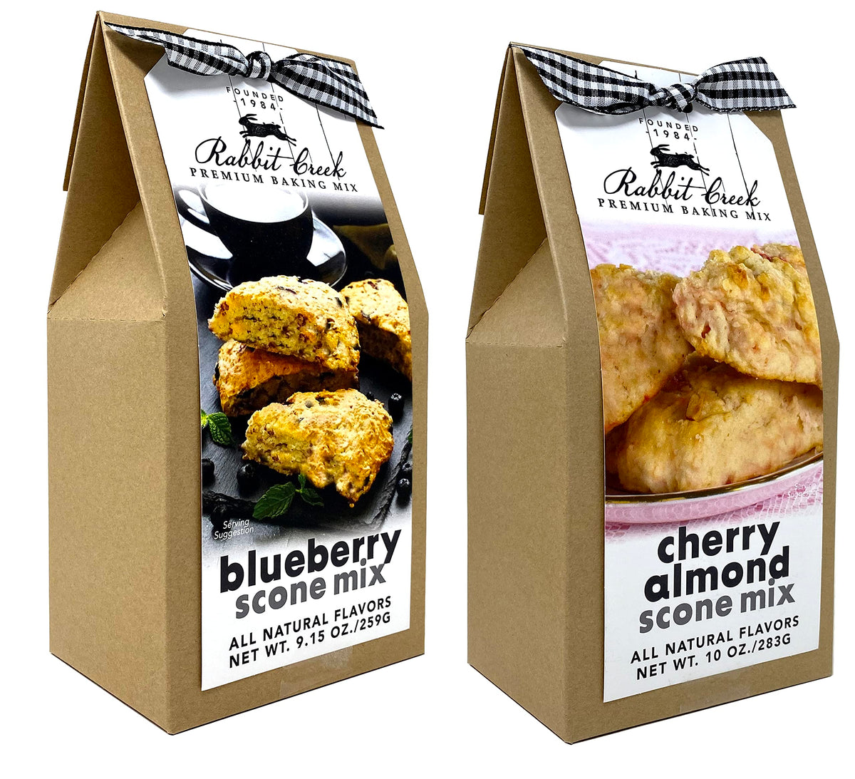 Rabbit Creek Scone Mix Variety Pack (Blueberry Cream & Cherry Almond Cream) – Easy, Quick Bake