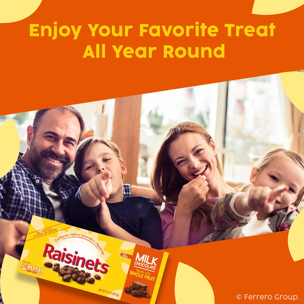 Raisinets Milk Chocolate Covered Raisins – Gluten-Free California Movie Theater Candy, 3.1 oz, 15 Pack