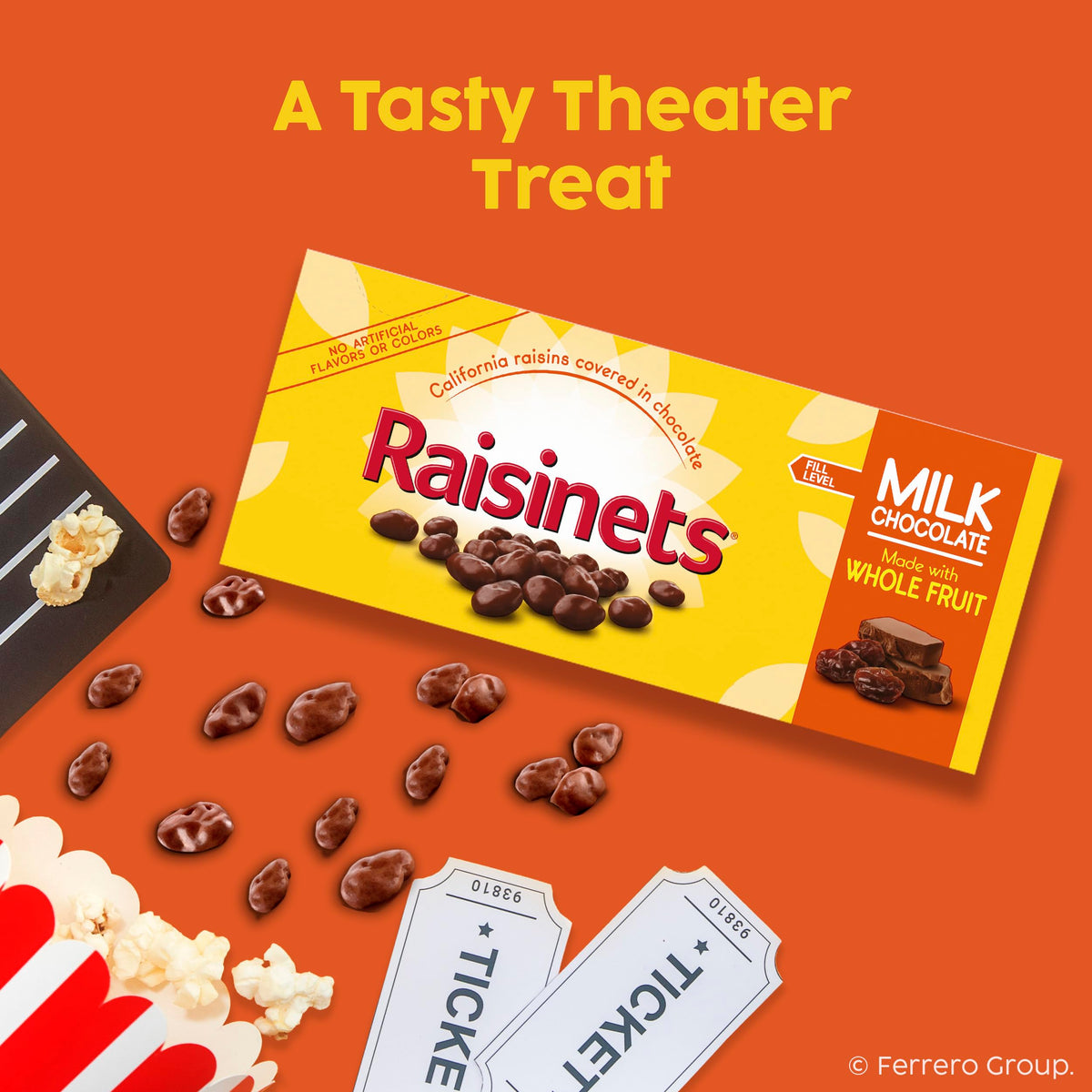 Raisinets Milk Chocolate Covered Raisins – Gluten-Free California Movie Theater Candy, 3.1 oz, 15 Pack