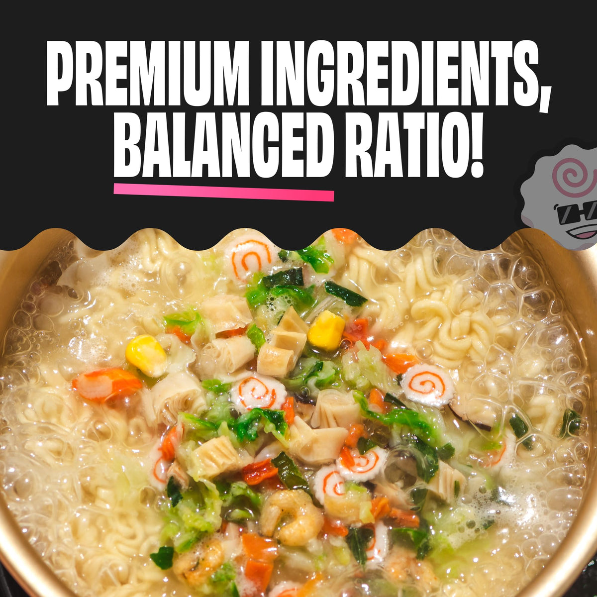 Ramen Bae Classic Seafood & Veggie Mix: Dehydrated Ramen Toppings, Low Fat & Low Sodium
