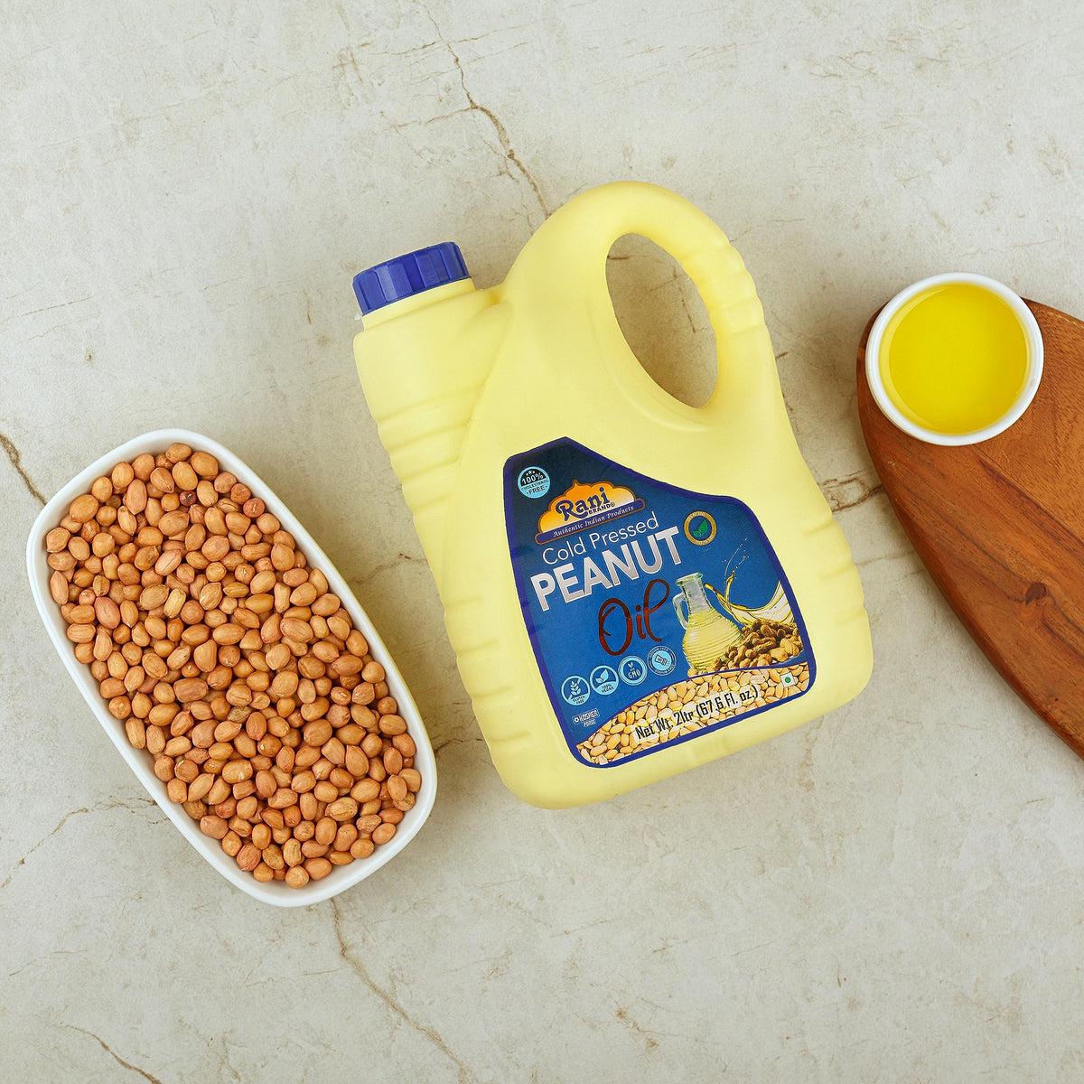 Rani Peanut Oil 67.6 oz Cold-Pressed | 100% Natural | NON-GMO | Kosher | Vegan | Gluten Free